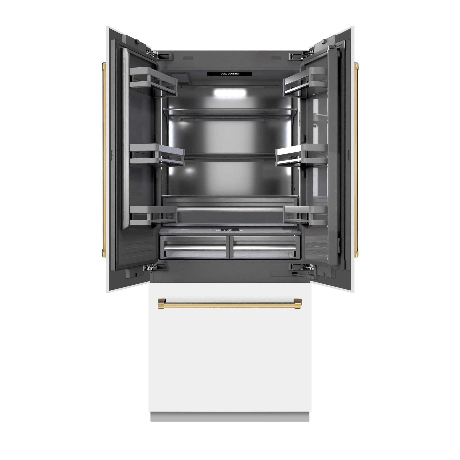 zline-36-in-french-door-built-in-bottom-freezer-refrigerator-19-6-cu-ft-water-dispenser-ice-maker-white-matte-graphite-gray-interior-polished-gold-accents-grbivz-wm-36-g