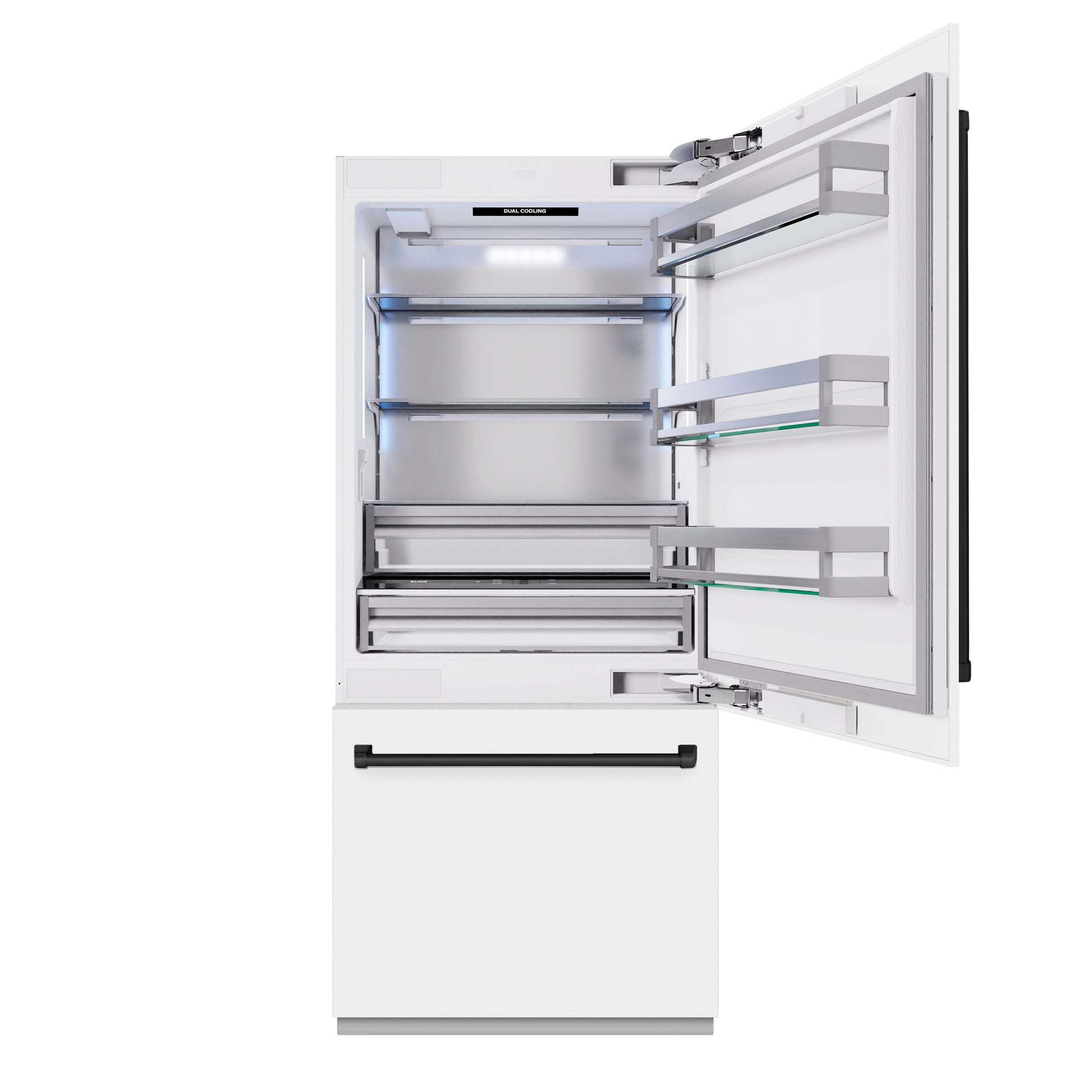 zline-36-in-built-in-bottom-freezer-refrigerator-19-8-cu-ft-white-matte-with-water-dispenser-ice-maker-matte-black-accents-rbitz-wm-36-mb