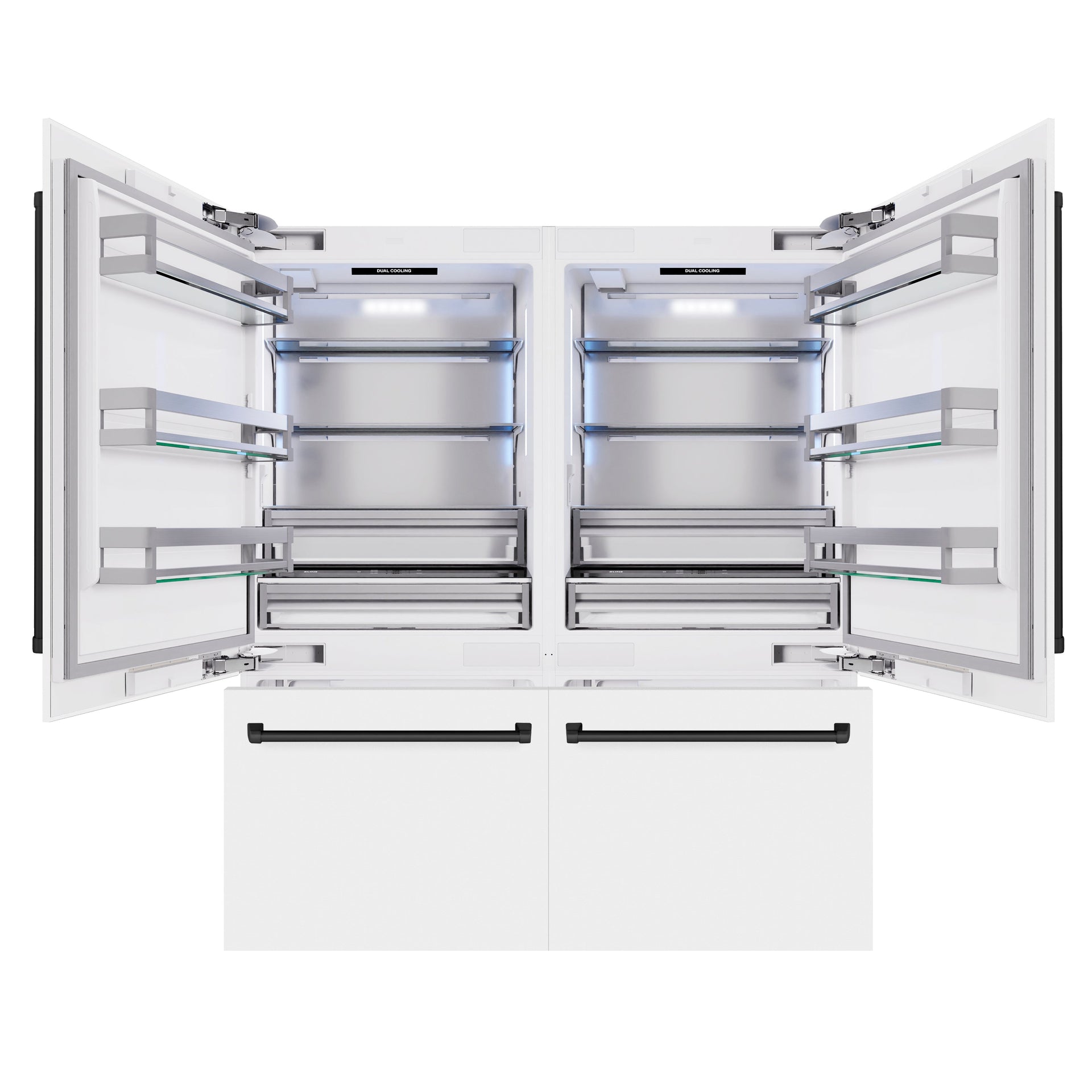 zline-72-in-french-door-built-in-bottom-freezer-refrigerator-39-6-cu-ft-white-matte-with-water-dispensers-ice-makers-matte-black-accents-rbitz-wm-72-mb
