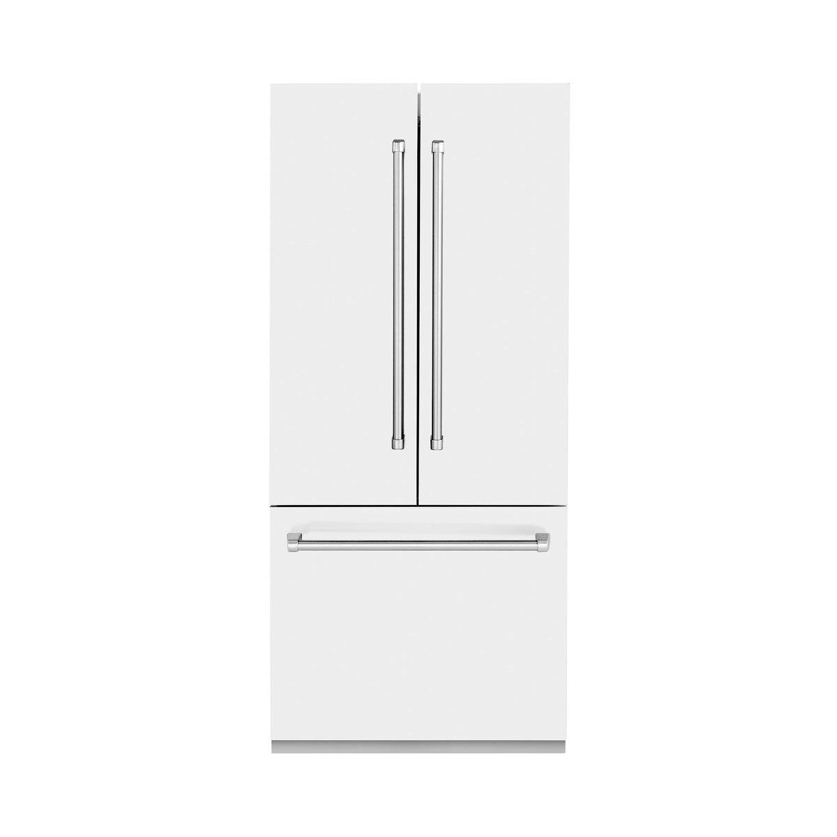 ZLINE 36 in. Built-In French Door Refrigerator 19.6 cu. ft. Internal Water & Ice Dispenser White Matte (RBIV-WM-36)