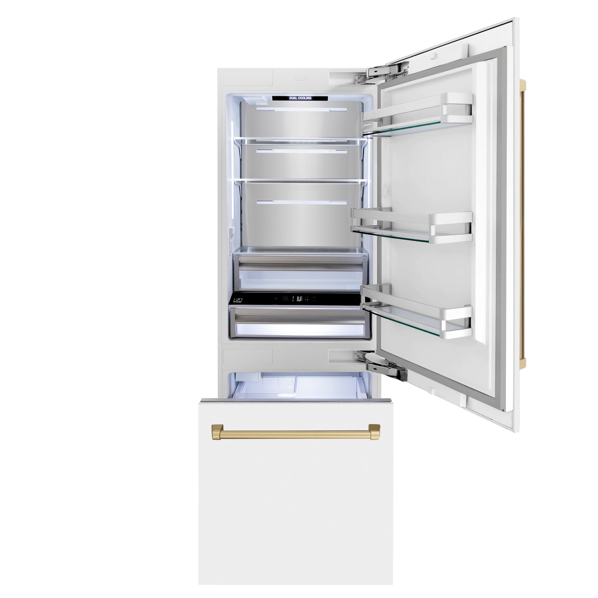 zline-30-inch-built-in-refrigerator-16-1-cu-ft-internal-water-ice-dispenser-white-matte-with-champagne-bronze-accents-rbivz-wm-30-cb