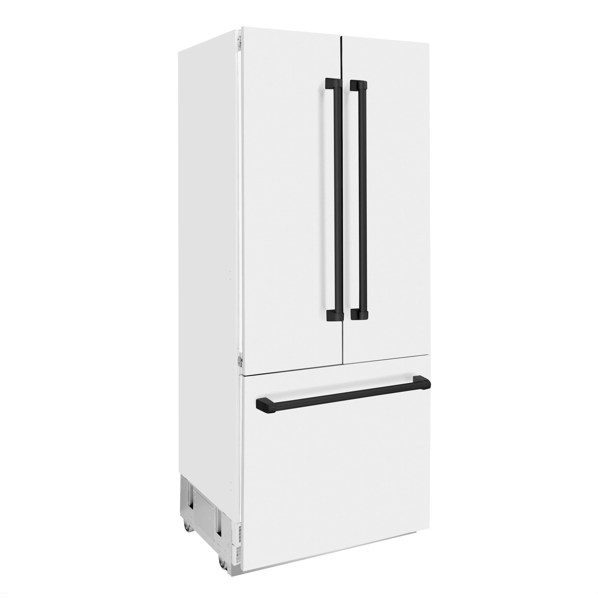 zline-36-inch-built-in-french-door-refrigerator-19-6-cu-ft-internal-water-ice-dispenser-white-matte-black-accents-rbivz-wm-36-mb
