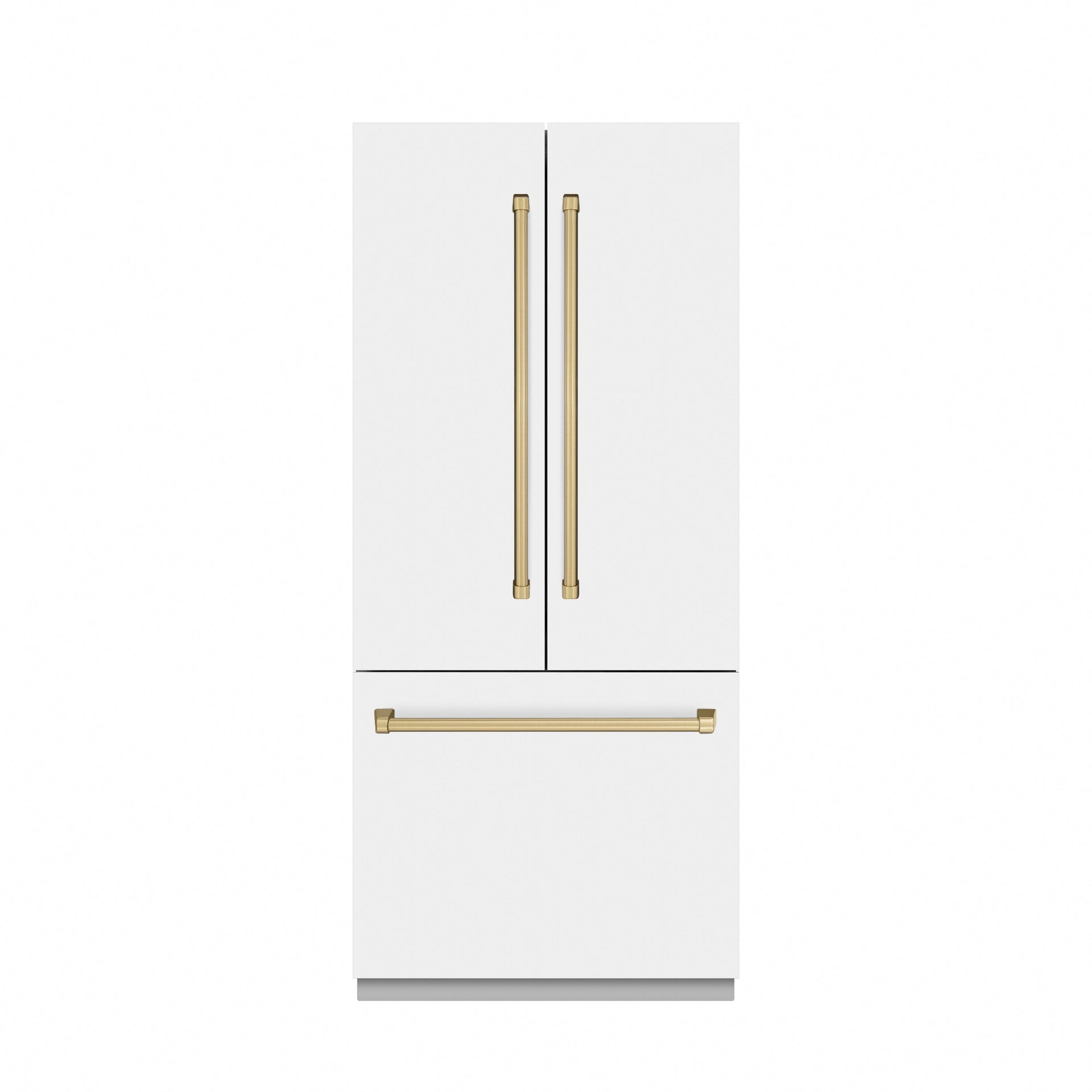 zline-36-in-french-door-built-in-bottom-freezer-refrigerator-19-6-cu-ft-water-dispenser-ice-maker-white-matte-stainless-steel-interior-champagne-bronze-accents-srbivz-wm-36-cb