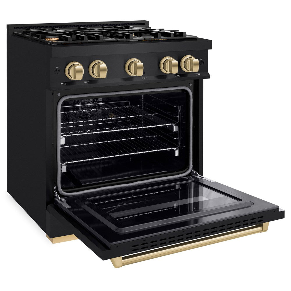 zline-30-in-dual-fuel-range-4-2-cu-ft-4-burners-black-stainless-steel-with-champagne-bronze-accents-model-cdrbz-30-cb