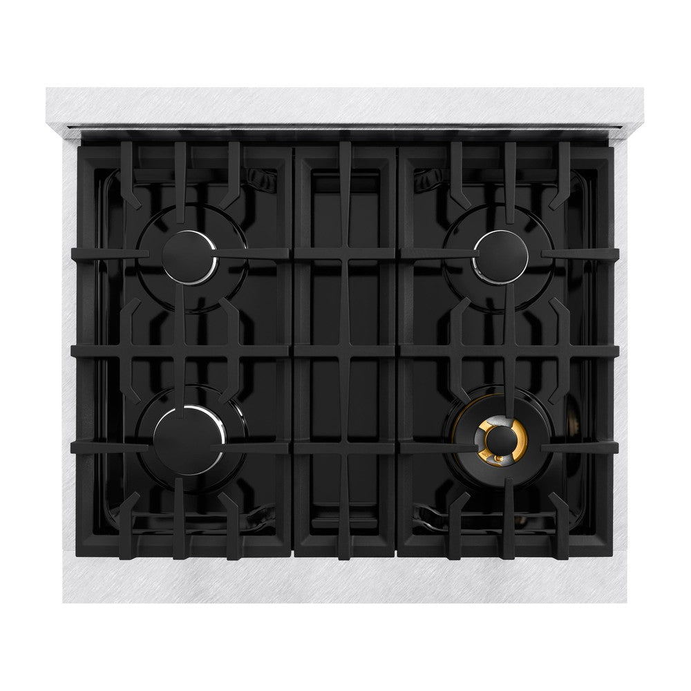 zline-select-30-in-dual-fuel-range-with-4-gas-burners-and-electric-convection-oven-4-2-cu-ft-satin-stainless-steel-with-black-matte-door-hdrs-blm-30