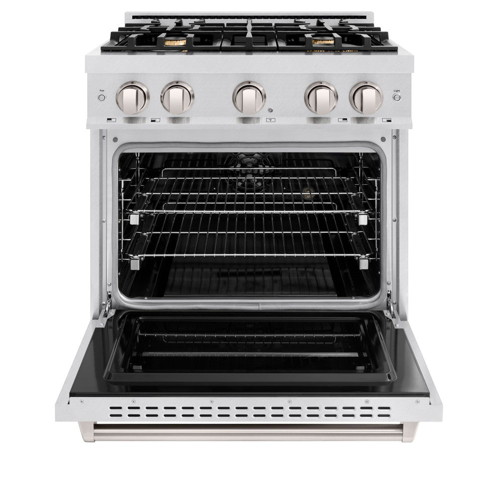 zline-30-inch-classic-dual-fuel-range-4-2-cu-ft-gas-cooktop-with-4-brass-burners-and-electric-convection-oven-satin-stainless-steel-cdrs-br-30