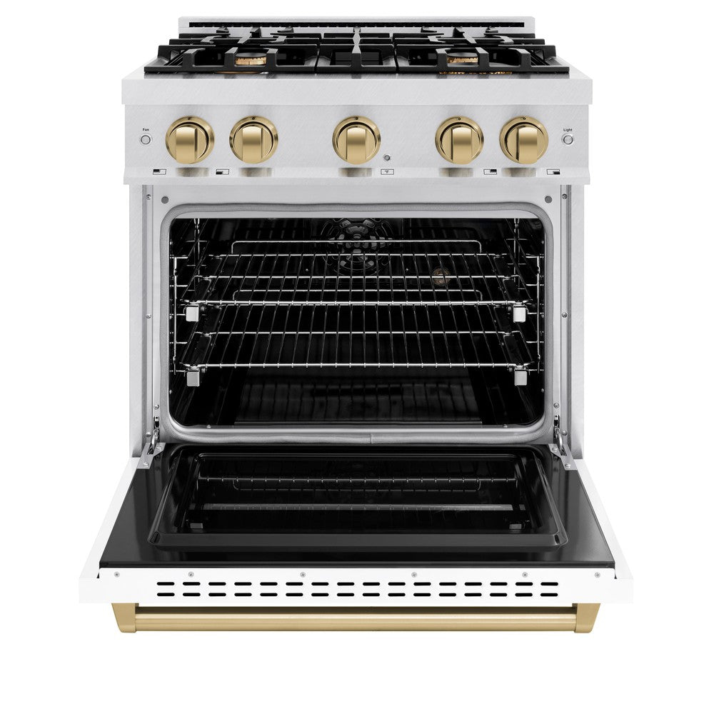 zline-48-in-dual-fuel-range-double-oven-6-7-cu-ft-8-gas-burners-satin-stainless-steel-black-matte-doors-champagne-bronze-accents-cdrsz-blm-48-cb
