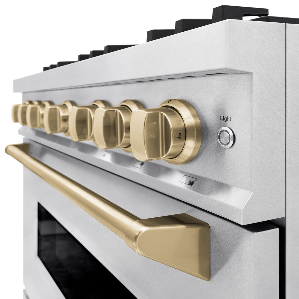 zline-36-in-dual-fuel-range-5-2-cu-ft-6-burner-gas-cooktop-electric-convection-oven-satin-stainless-steel-champagne-bronze-accents-cdrsz-36-cb