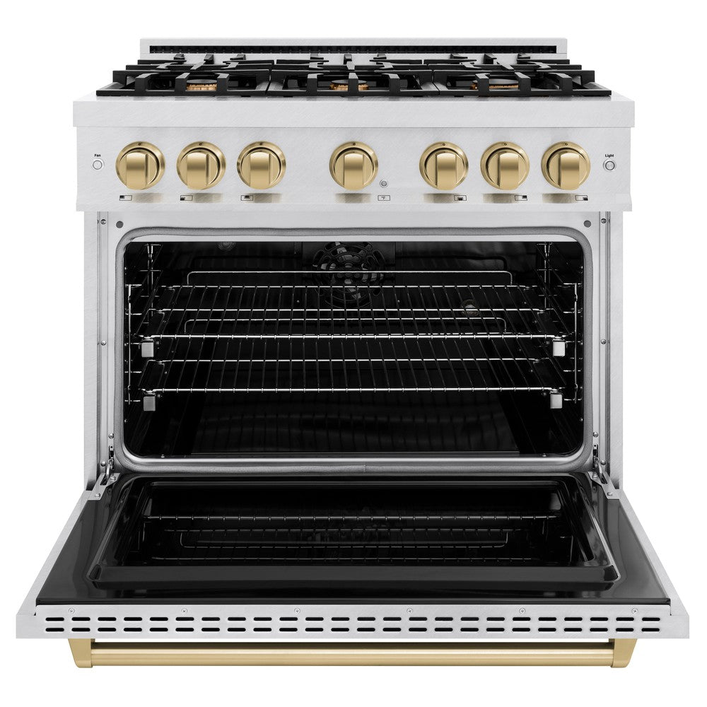 zline-36-in-dual-fuel-range-5-2-cu-ft-6-burner-gas-cooktop-electric-convection-oven-satin-stainless-steel-champagne-bronze-accents-cdrsz-36-cb
