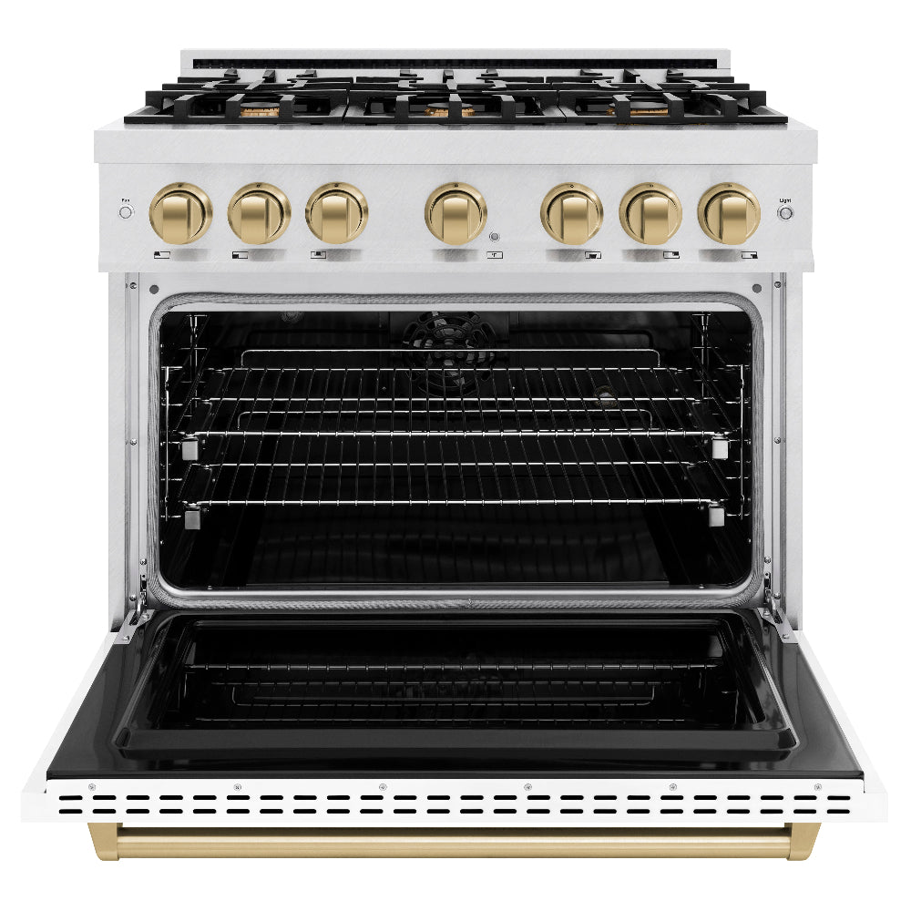 zline-36-in-dual-fuel-range-5-2-cu-ft-6-burner-gas-cooktop-electric-convection-oven-satin-stainless-steel-white-matte-door-polished-gold-accents-cdrsz-wm-36-g