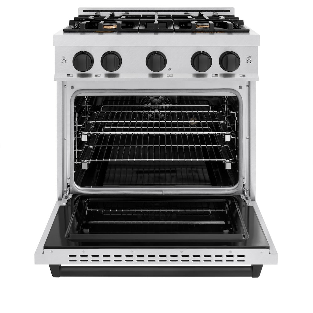 zline-30-in-dual-fuel-range-4-2-cu-ft-4-burner-gas-cooktop-electric-convection-oven-satin-stainless-steel-matte-black-accents-cdrsz-30-mb