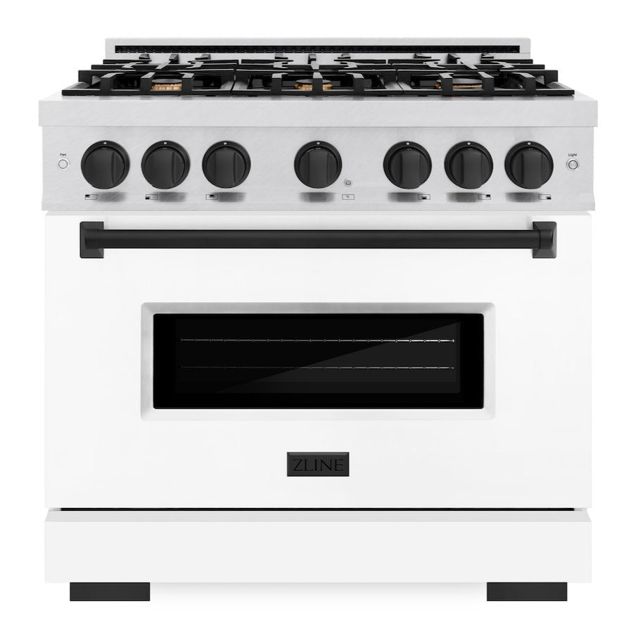zline-36-in-dual-fuel-range-5-2-cu-ft-6-burner-gas-cooktop-electric-convection-oven-satin-stainless-steel-white-matte-door-matte-black-accents-cdrsz-wm-36-mb