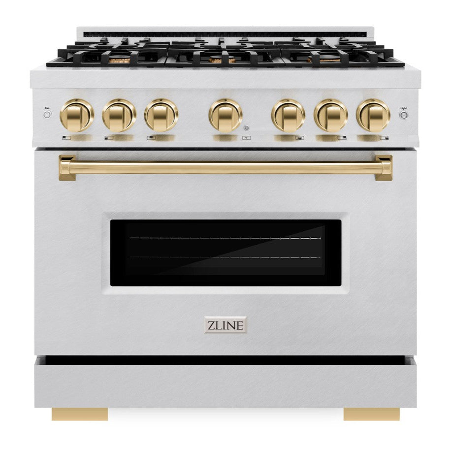 zline-36-in-dual-fuel-range-5-2-cu-ft-with-6-burner-gas-cooktop-electric-convection-oven-satin-stainless-steel-polished-gold-accents-cdrsz-36-g