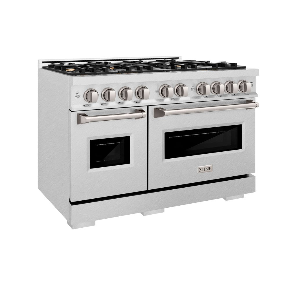 zline-48-in-gas-range-double-oven-6-7-cu-ft-8-brass-burners-satin-stainless-steel-model-cgrs-br-48