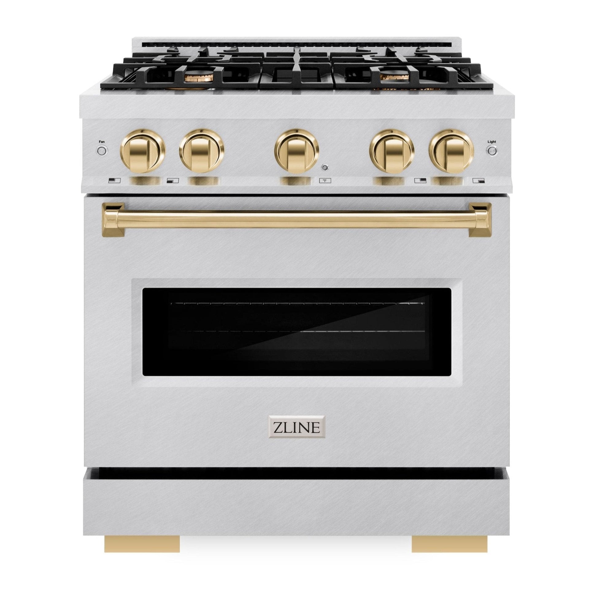 zline-30-in-gas-range-4-2-cu-ft-4-burners-convection-oven-satin-stainless-steel-with-polished-gold-accents-cgrsz-30-g