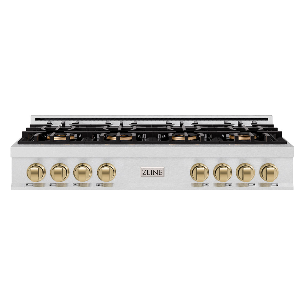 zline-autograph-48-classic-gas-rangetop-with-8-burner-duopro™-cooktop-in-satin-stainless-steel-and-champagne-bronze-accents-pcrtsz-48-cb