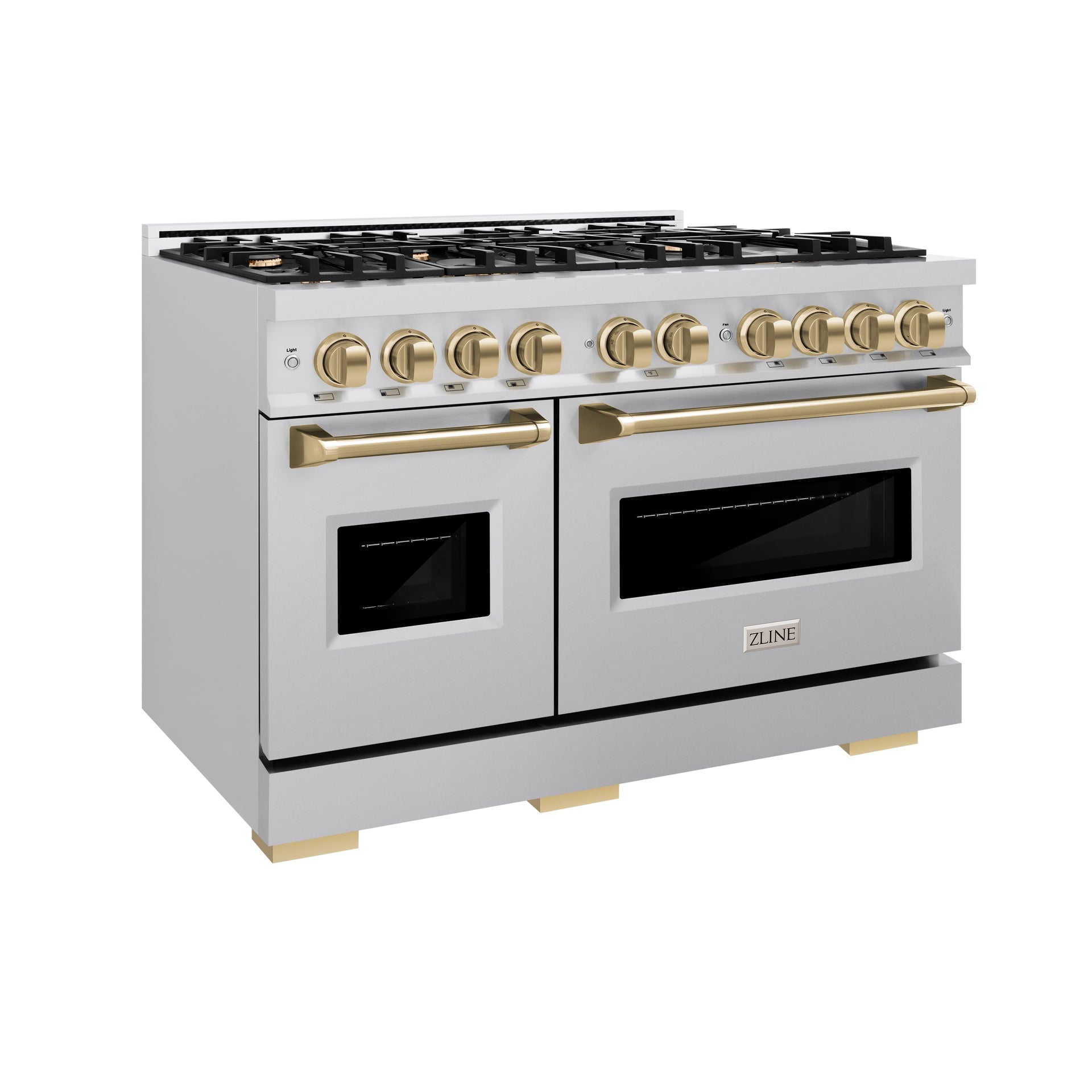 zline-48-in-dual-fuel-range-6-7-cu-ft-double-oven-8-burners-stainless-steel-with-champagne-bronze-accents-cdrz-48-cb