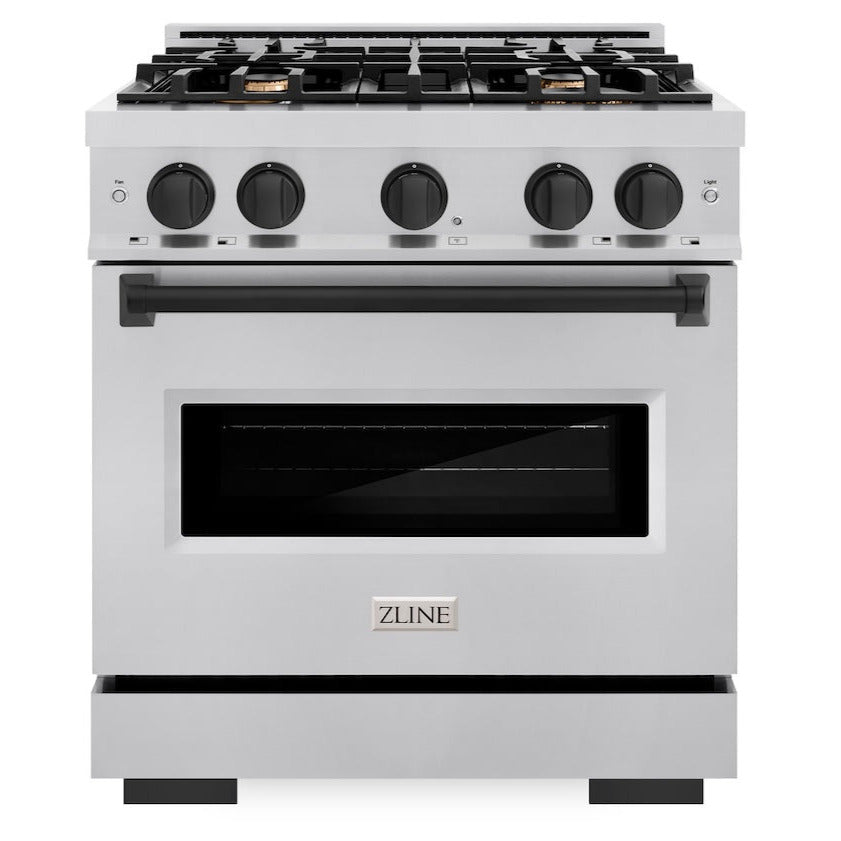 zline-autograph-edition-30-in-classic-dual-fuel-range-4-burners-4-2-cu-ft-oven-stainless-steel-with-matte-black-accents-cdrz-30-mb