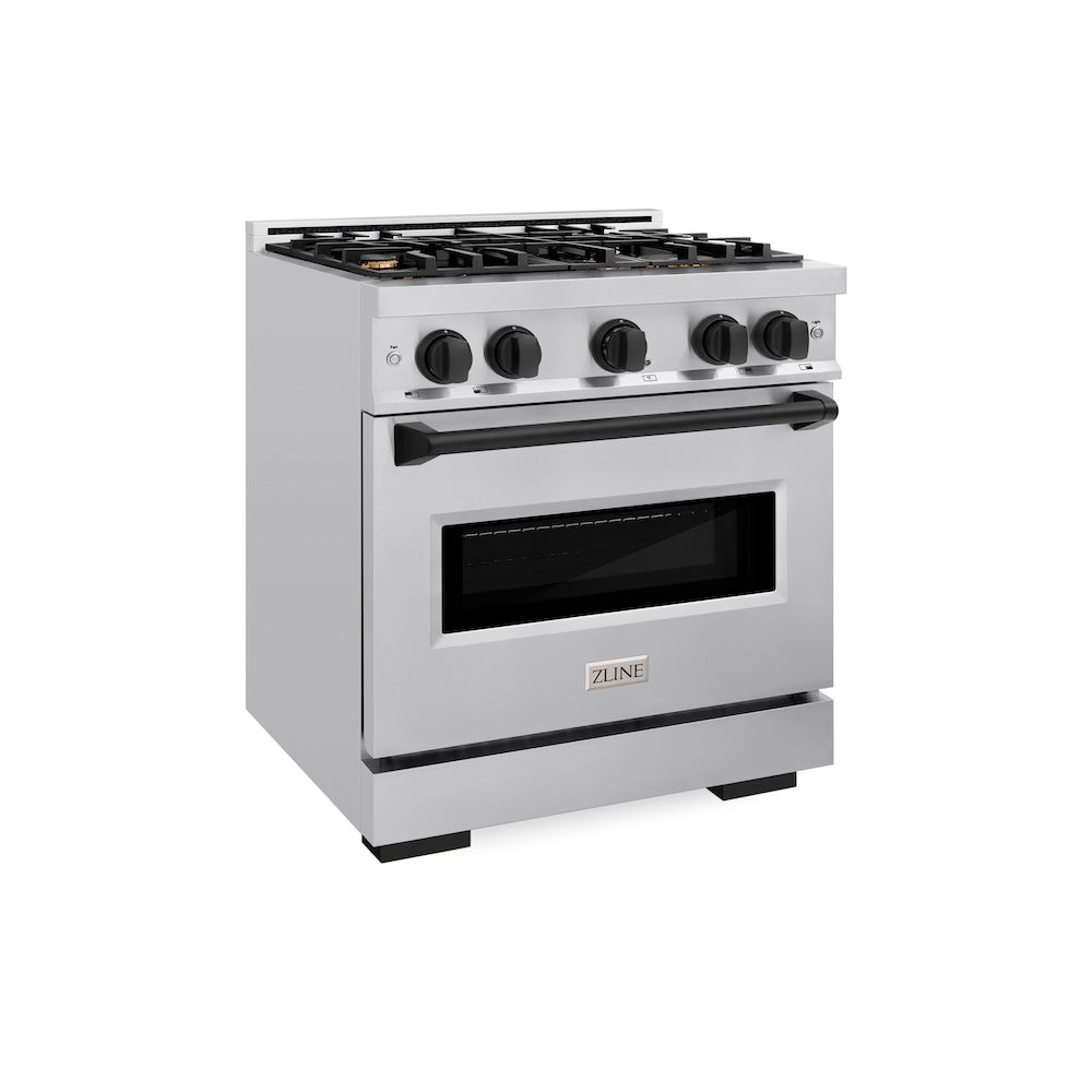 zline-autograph-edition-30-in-classic-dual-fuel-range-4-burners-4-2-cu-ft-oven-stainless-steel-with-matte-black-accents-cdrz-30-mb
