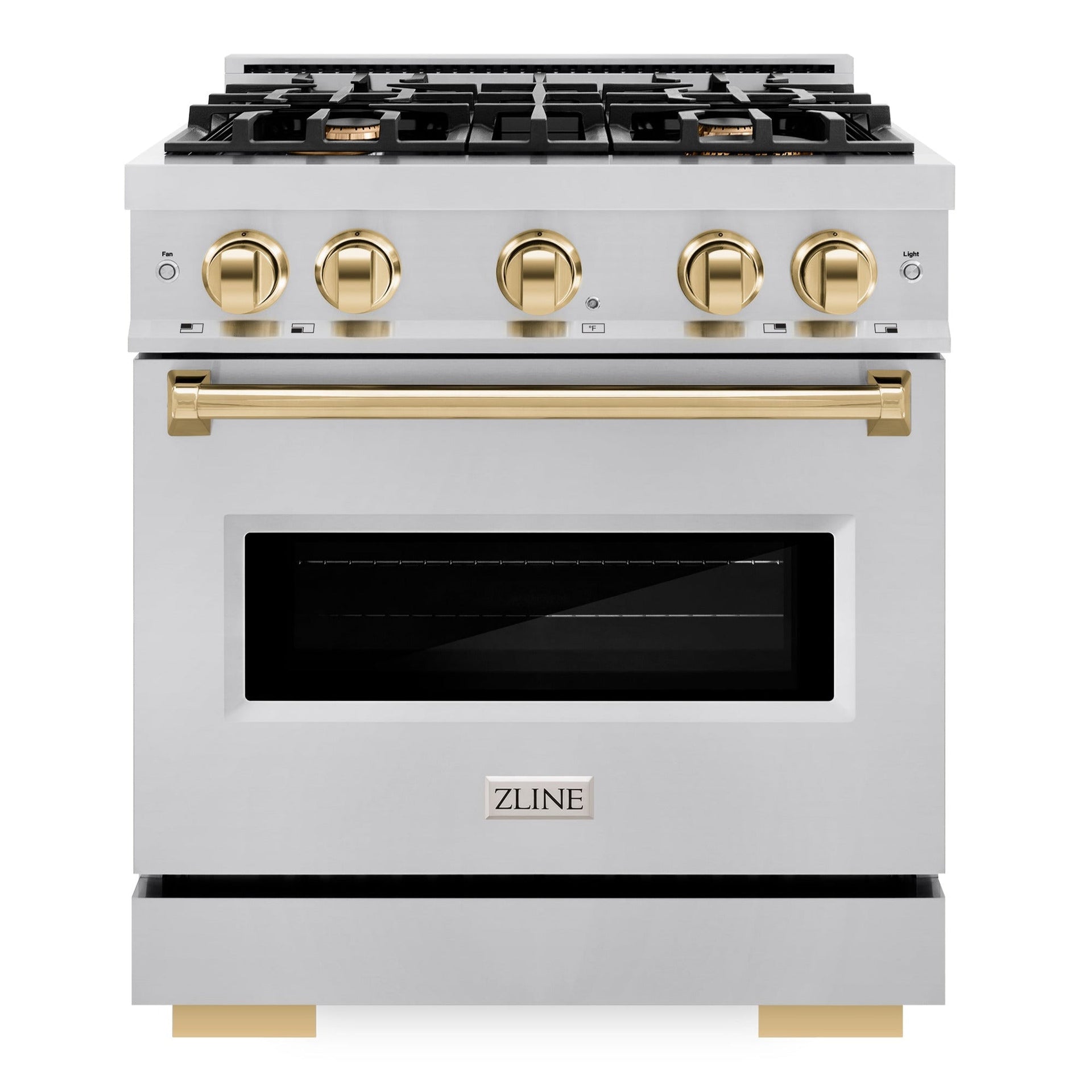 zline-30-in-classic-dual-fuel-range-4-2-cu-ft-4-burners-stainless-steel-with-polished-gold-accents-cdrz-30-g