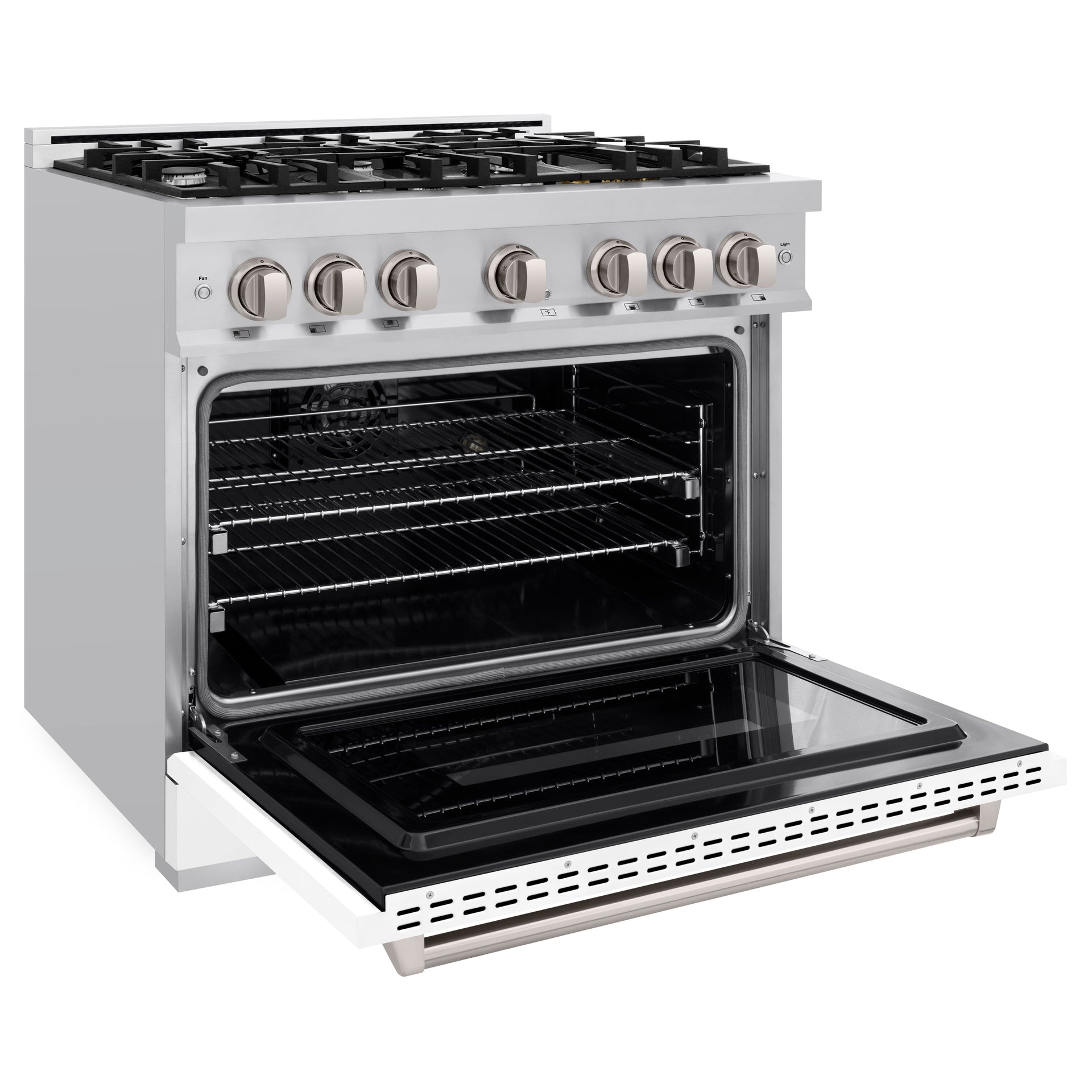zline-36-in-classic-dual-fuel-range-5-2-cu-ft-with-6-gas-burners-and-electric-convection-oven-stainless-steel-with-white-matte-door-cdr-wm-36