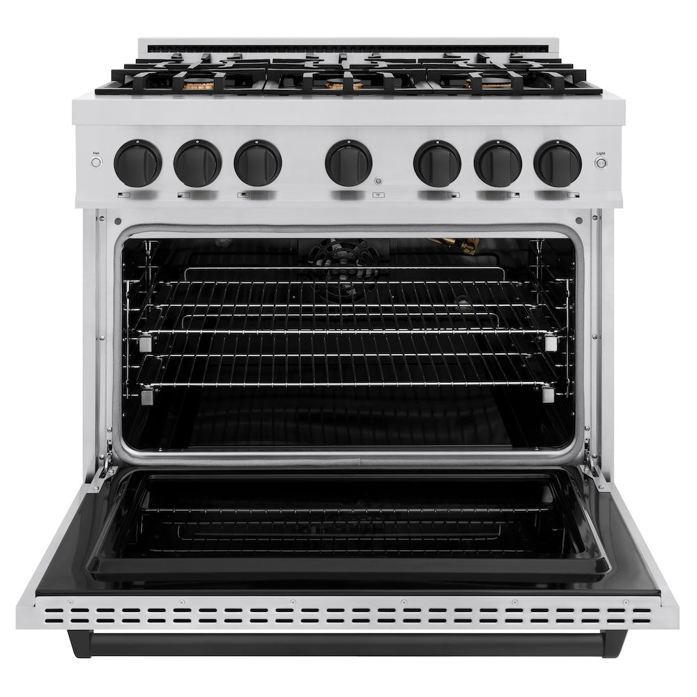 zline-36-in-gas-range-5-2-cu-ft-6-burners-stainless-steel-with-matte-black-accents-model-cgrz-36-mb