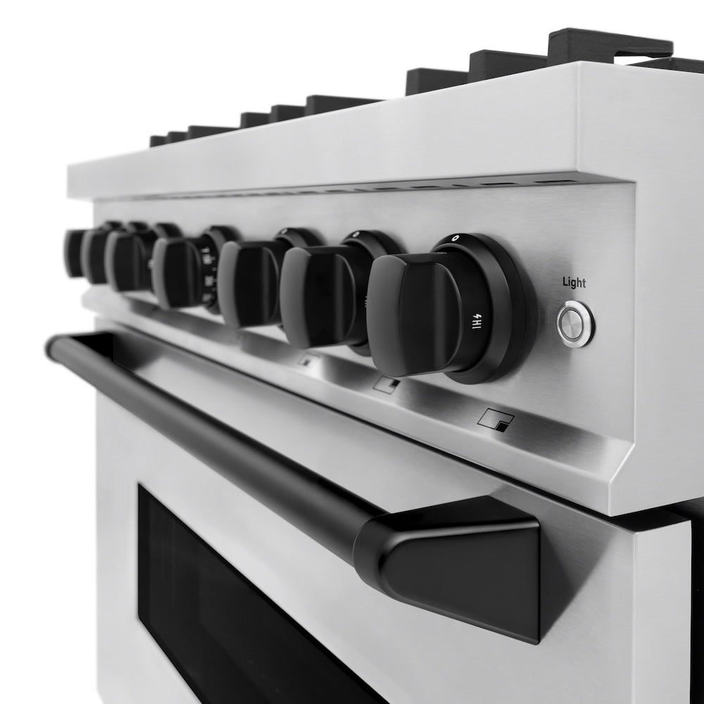 zline-36-in-gas-range-5-2-cu-ft-6-burners-stainless-steel-with-matte-black-accents-model-cgrz-36-mb