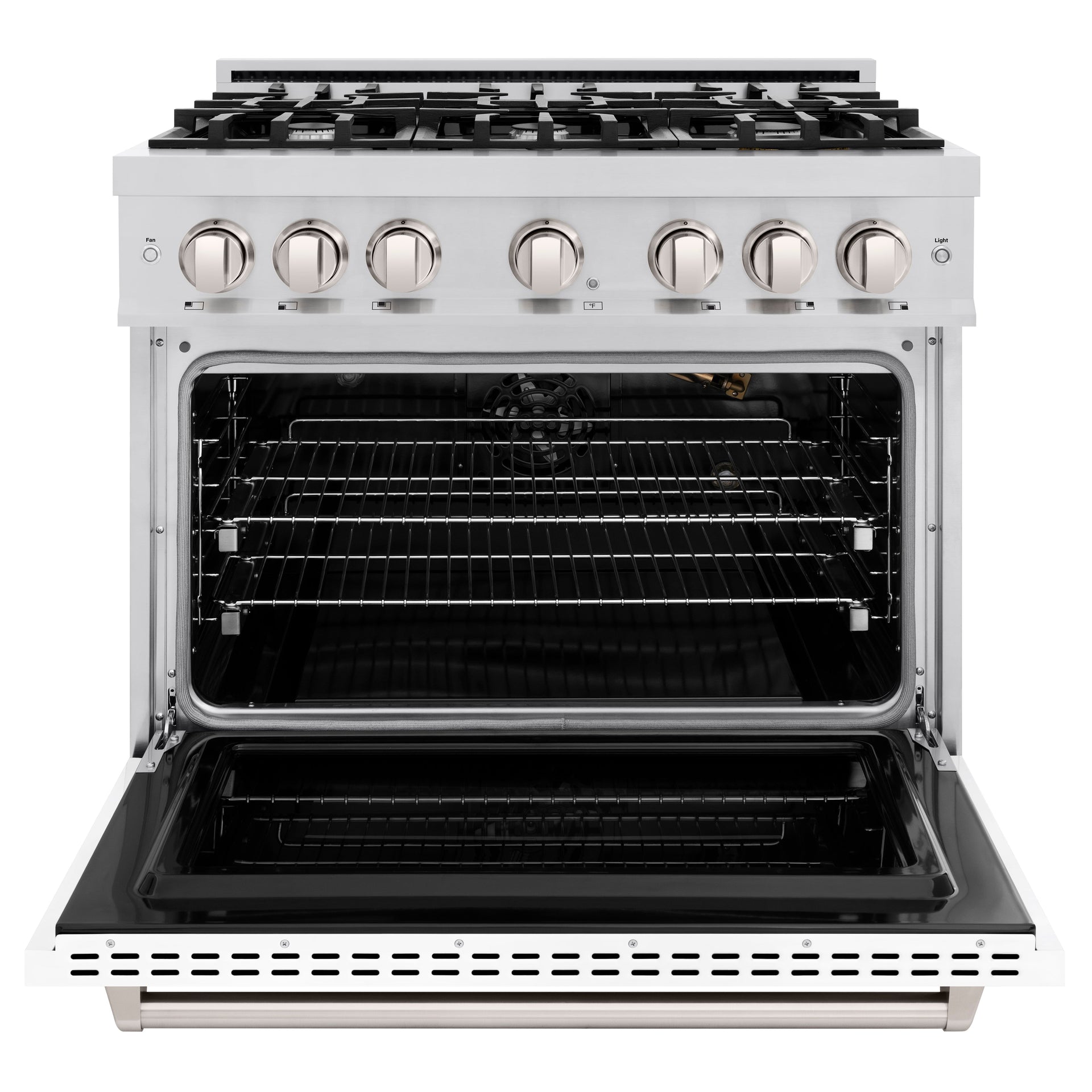 zline-36-in-classic-gas-range-with-6-burners-5-2-cu-ft-oven-capacity-stainless-steel-with-white-matte-door-cgr-wm-36