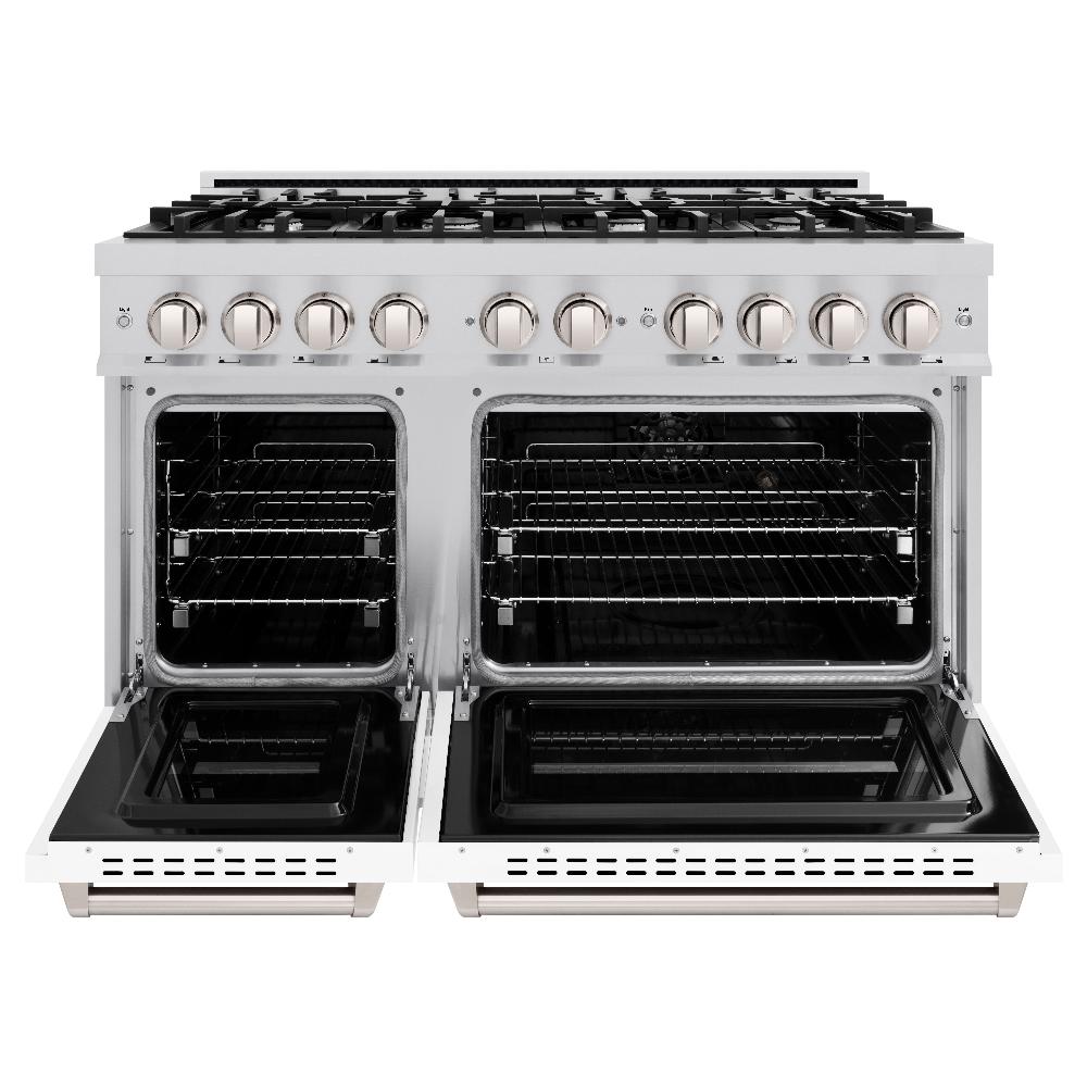 zline-48-in-6-7-cu-ft-classic-double-oven-gas-range-with-8-burners-stainless-steel-with-white-matte-doors-cgr-wm-48