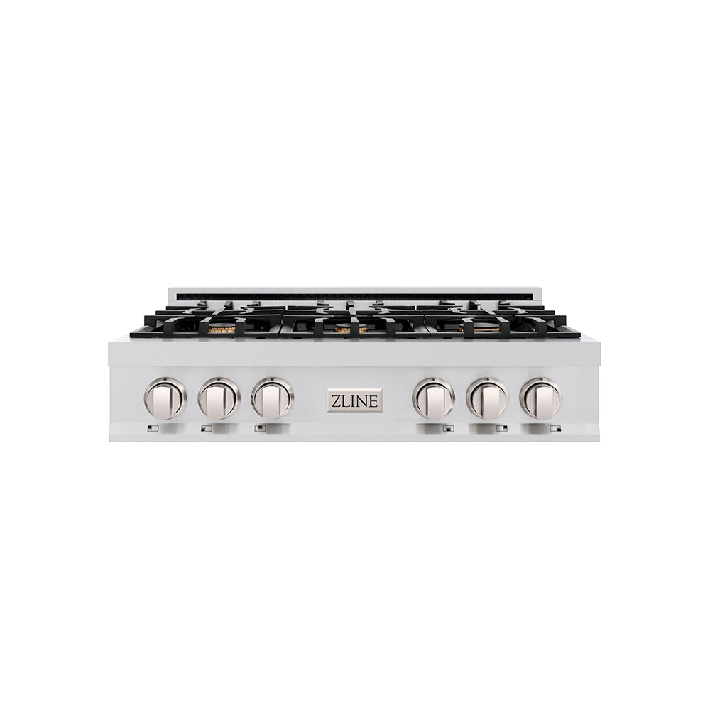 zline-36-rangetop-in-stainless-steel-with-6-gas-brass-burners-and-griddle-rt-br-gr-36