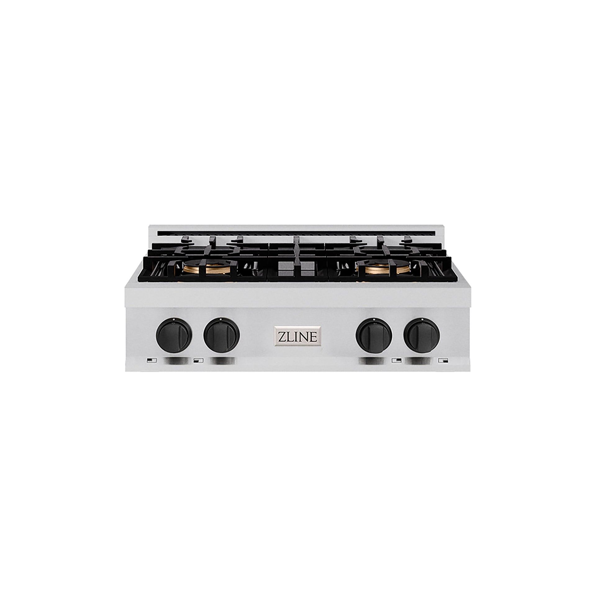 zline-autograph-edition-30-classic-gas-rangetop-with-4-burner-duopro™-cooktop-in-stainless-steel-and-matte-black-accents-pcrtz-30-mb
