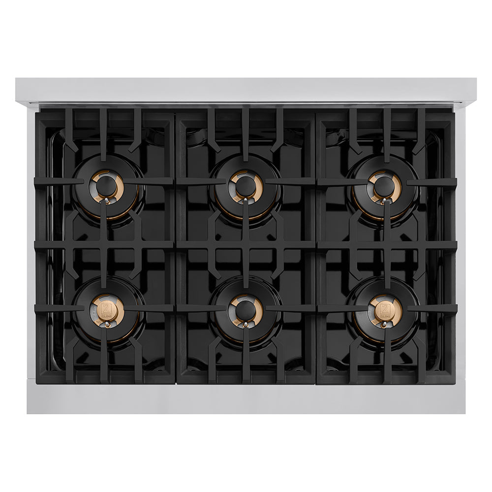 zline-autograph-36-classic-gas-rangetop-with-6-burner-duopro™-cooktop-in-stainless-steel-and-champagne-bronze-accents-pcrtz-36-cb