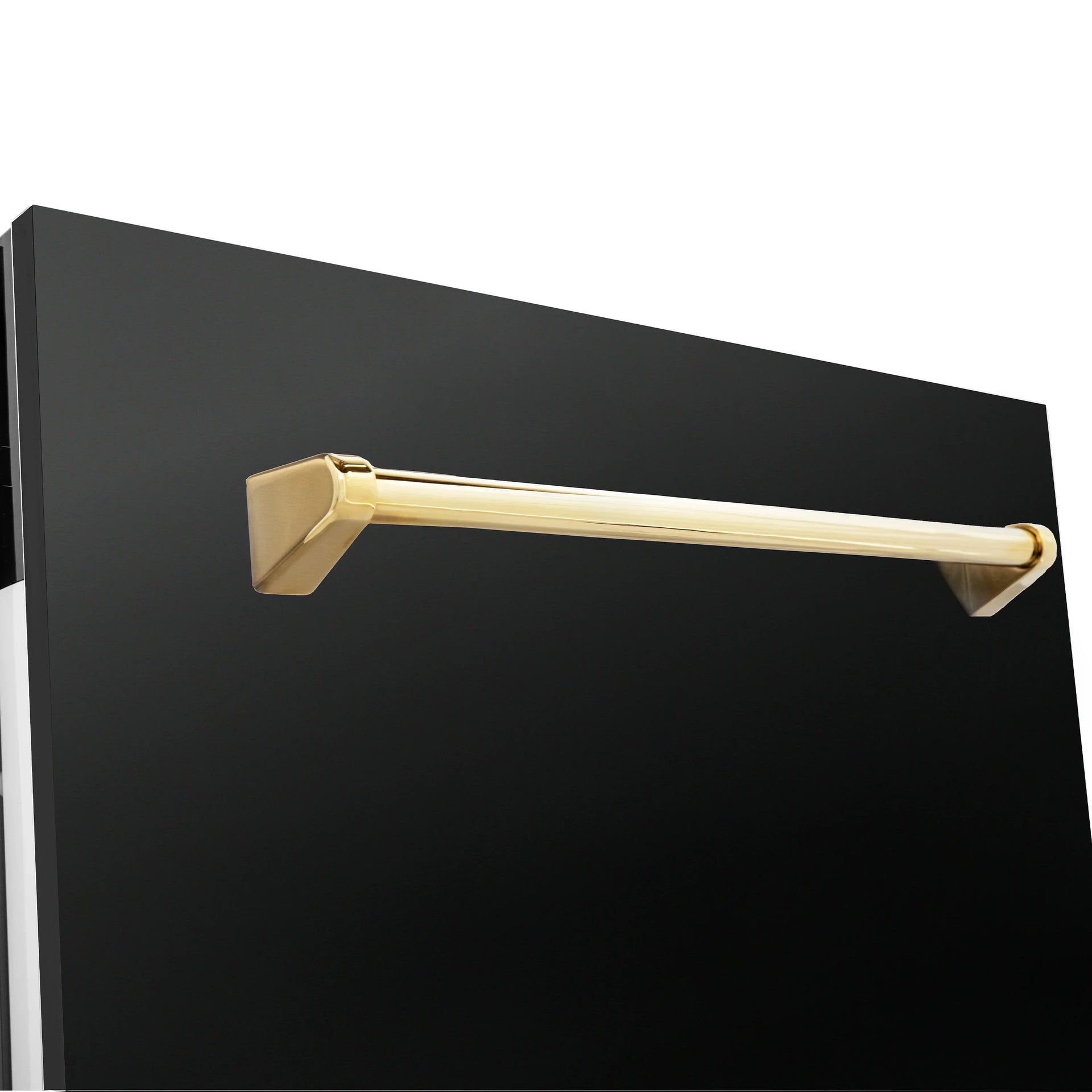 zline-autograph-series-24-inch-tall-dishwasher-in-black-stainless-steel-with-gold-handle-dwvz-bs-24-g