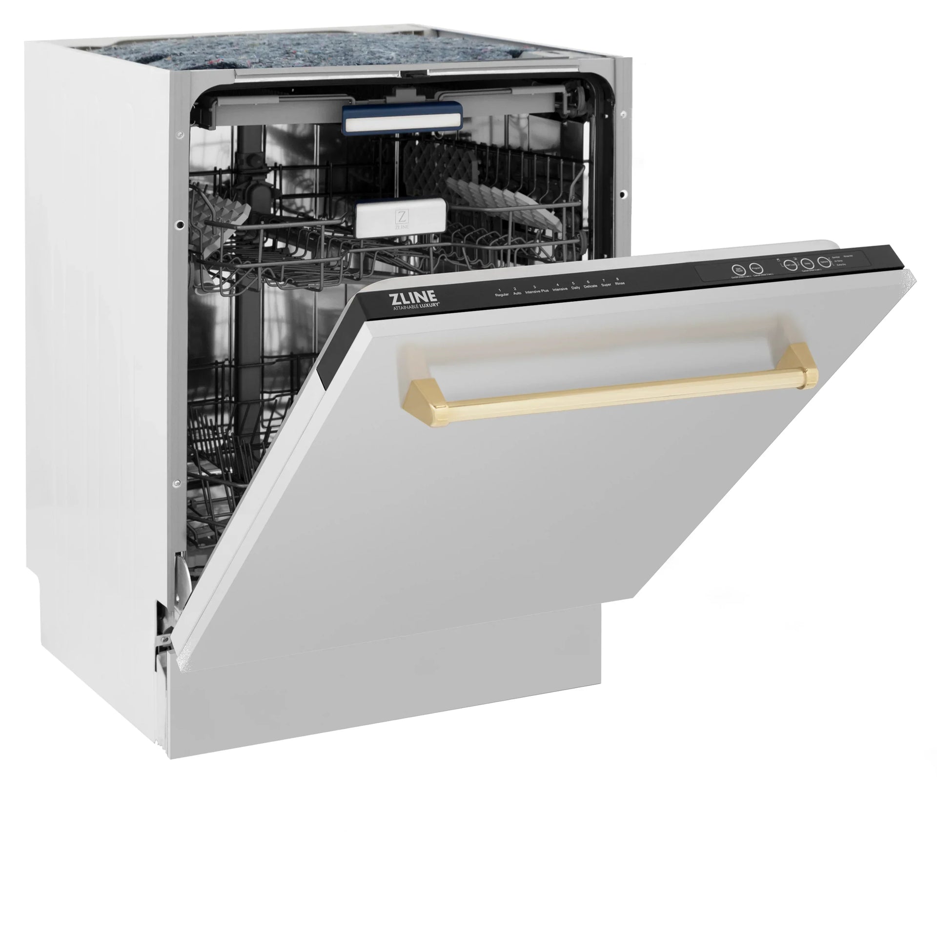 zline-autograph-series-24-inch-tall-dishwasher-in-stainless-steel-with-gold-handle-dwvz-304-24-g