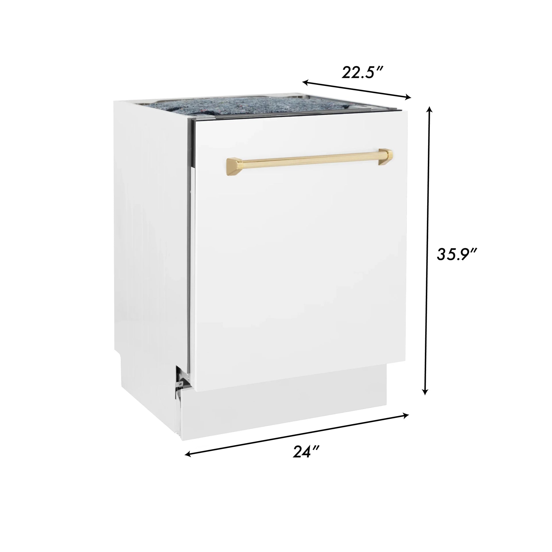 zline-autograph-series-24-inch-tall-dishwasher-in-white-matte-with-gold-handle-dwvz-wm-24-g