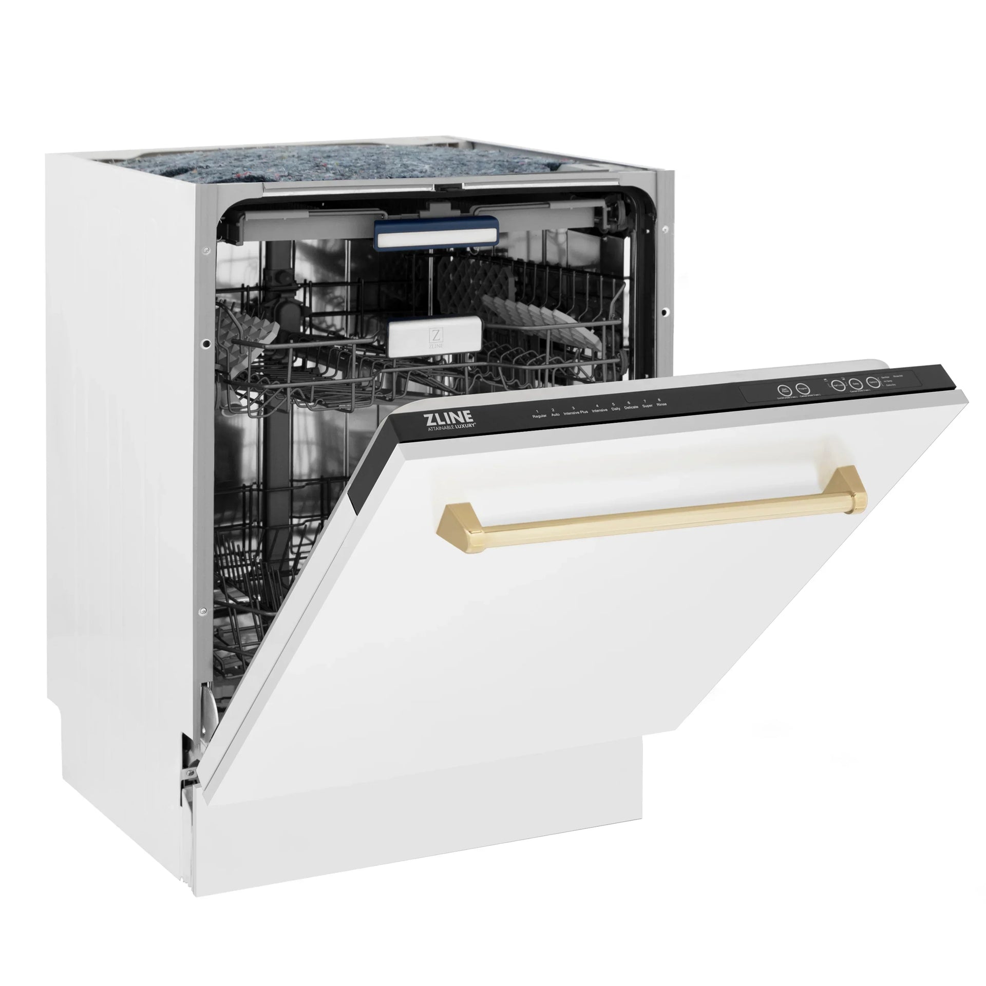 zline-autograph-series-24-inch-tall-dishwasher-in-white-matte-with-gold-handle-dwvz-wm-24-g
