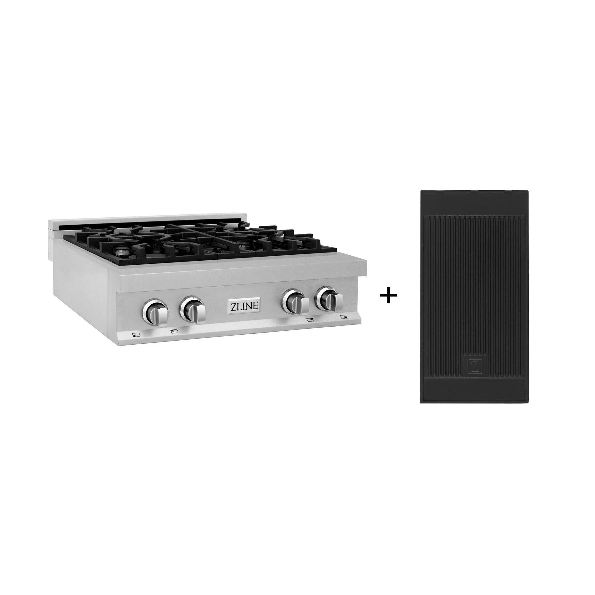 zline-30-legacy-gas-rangetop-with-4-burners-and-porcelain-cooktop-in-satin-stainless-steel-with-griddle-rts-gr-30