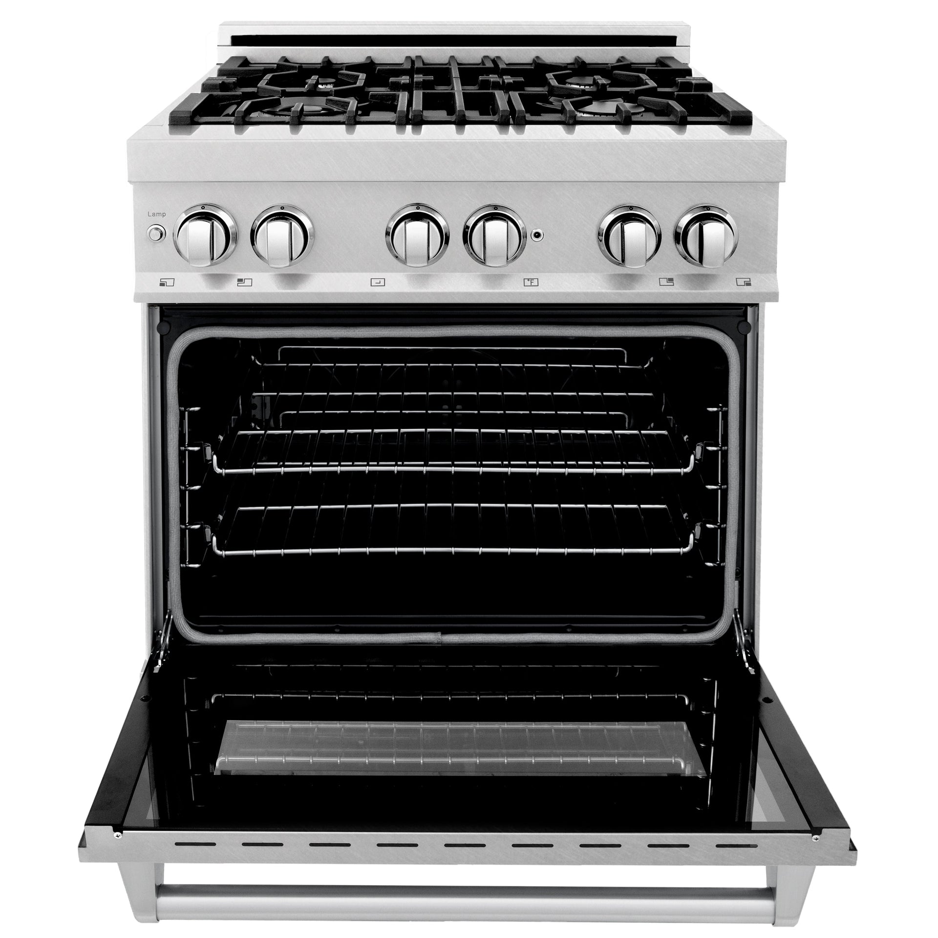 zline-30-inch-legacy-dual-fuel-range-4-burner-gas-cooktop-with-griddle-and-4-0-cu-ft-electric-convection-oven-satin-stainless-steel-model-ras-sn-gr-30