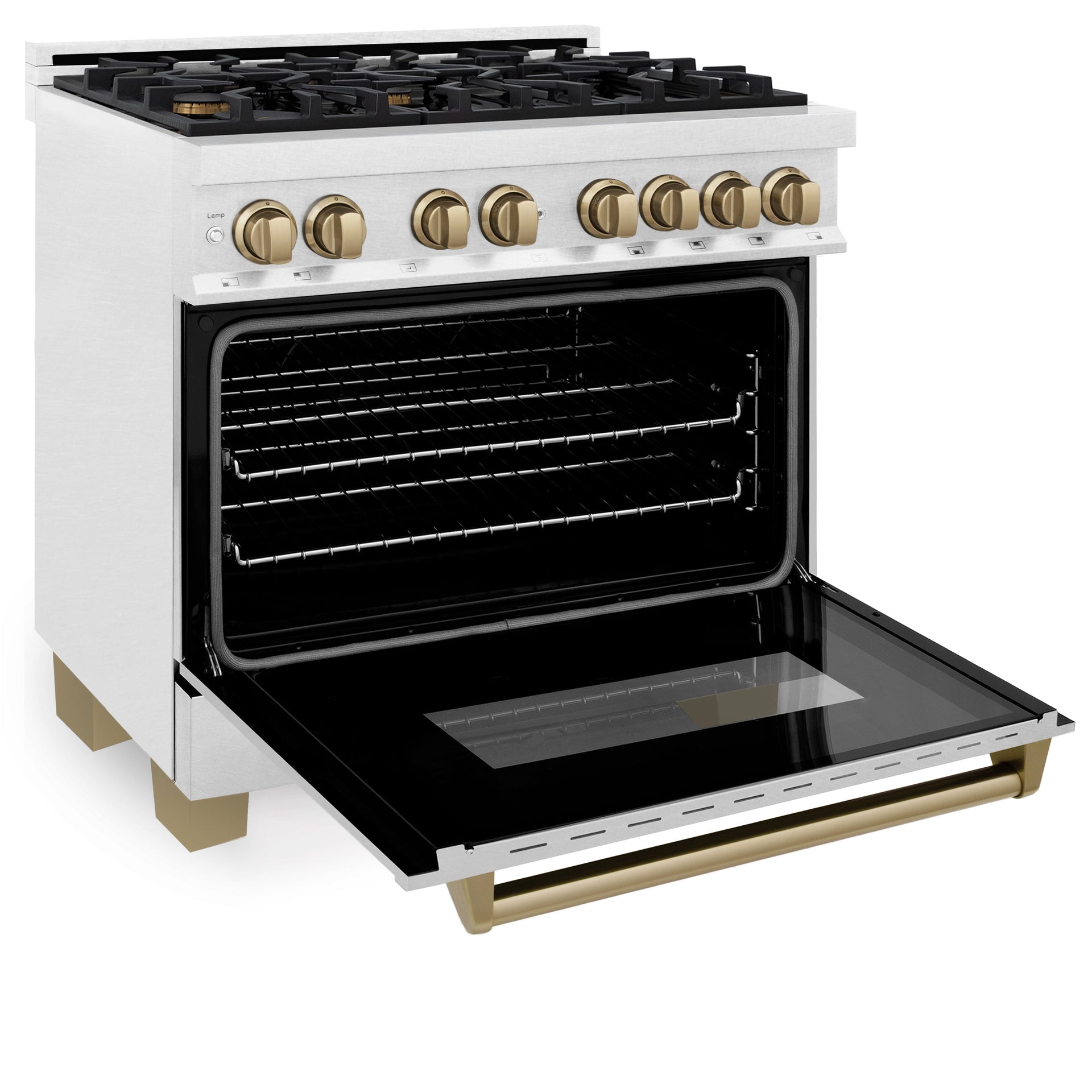zline-autograph-edition-36-in-4-6-cu-ft-legacy-dual-fuel-range-with-6-burner-gas-cooktop-and-electric-convection-oven-in-satin-stainless-steel-with-champagne-bronze-accents-rasz-sn-36-cb