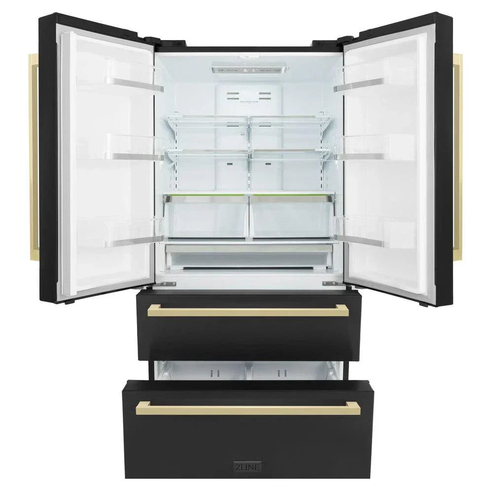 zline-36-inch-french-door-refrigerator-22-5-cu-ft-black-stainless-steel-champagne-bronze-handles-ice-maker-rfmz-36-bs-fcb