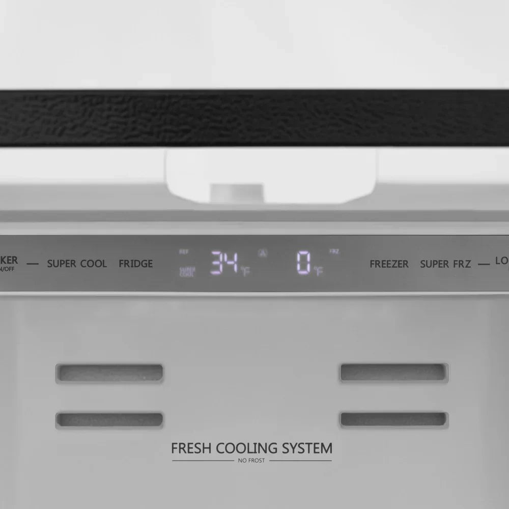 ZLINE 36 in French Door Refrigerator 22.5 cu. ft Ice Maker Black Stainless Steel (RFM-36-BS)