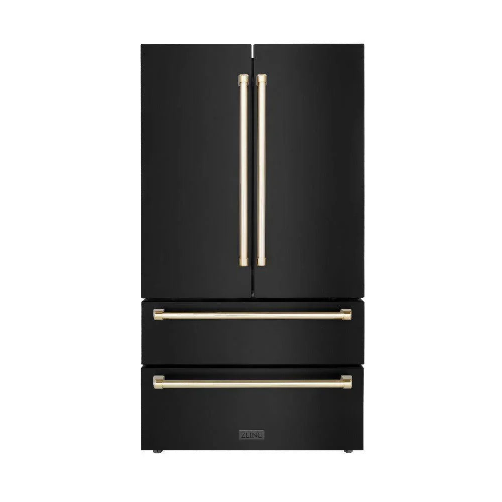 zline-36-in-french-door-refrigerator-22-5-cu-ft-ice-maker-fingerprint-resistant-black-stainless-steel-gold-accents-rfmz-36-bs-g
