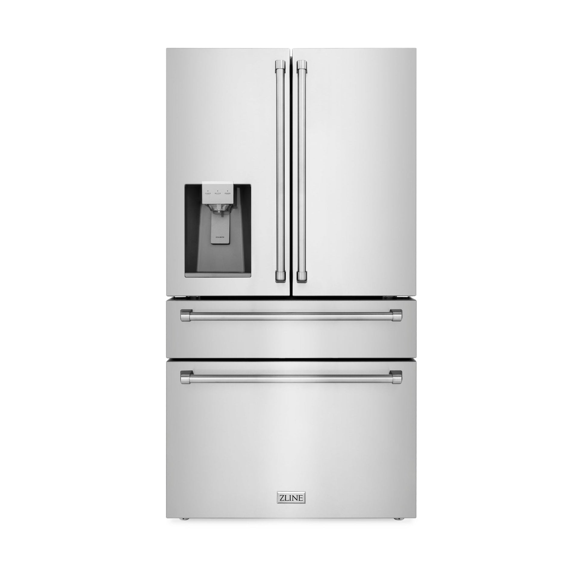 zline-36-inch-french-door-refrigerator-21-6-cu-ft-4-door-water-ice-dispenser-fingerprint-resistant-stainless-steel-rfm-w-36