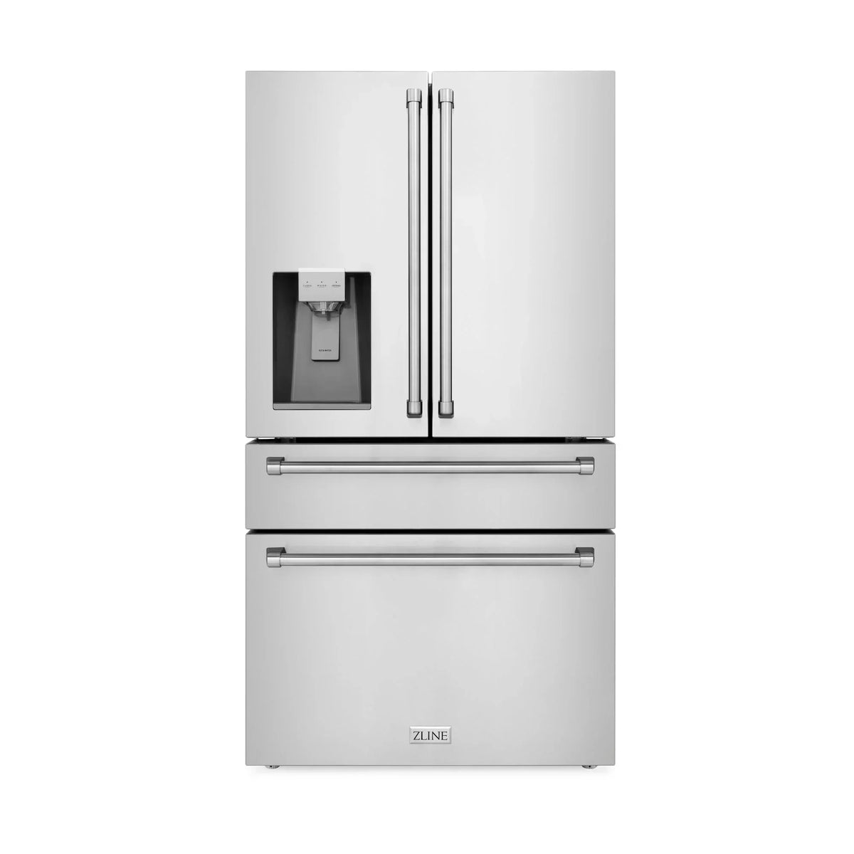 ZLINE 36 in French Door Refrigerator 21.6 cu. ft Capacity Water & Ice Dispenser Water Filter Stainless Steel (RFM-W-WF-36)