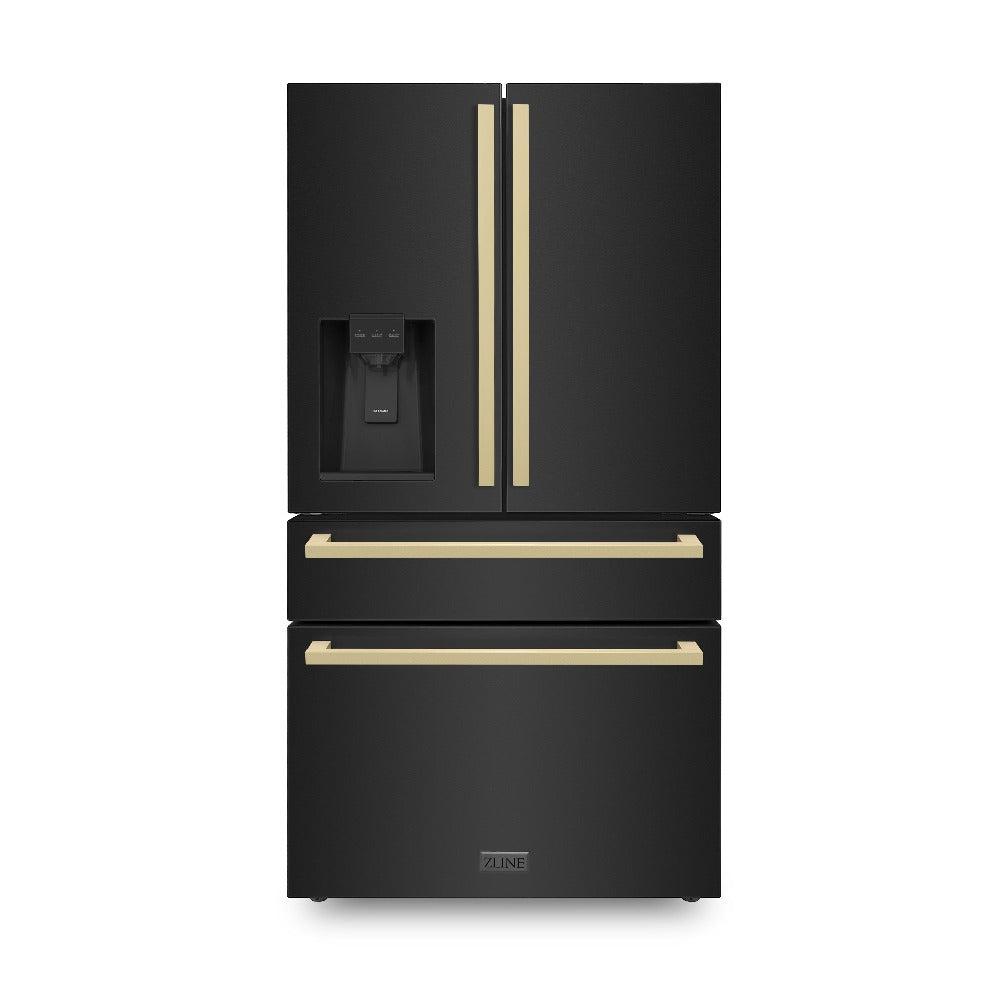 zline-36-in-built-in-refrigerator-with-water-ice-dispenser-black-finish-with-champagne-bronze-handles-rfmz-w36-bs-fcb