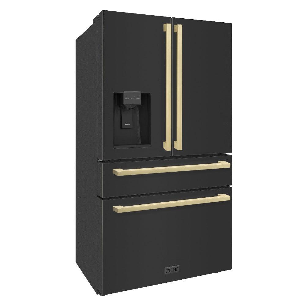 zline-36-in-built-in-refrigerator-with-water-ice-dispenser-black-finish-with-champagne-bronze-handles-rfmz-w36-bs-fcb