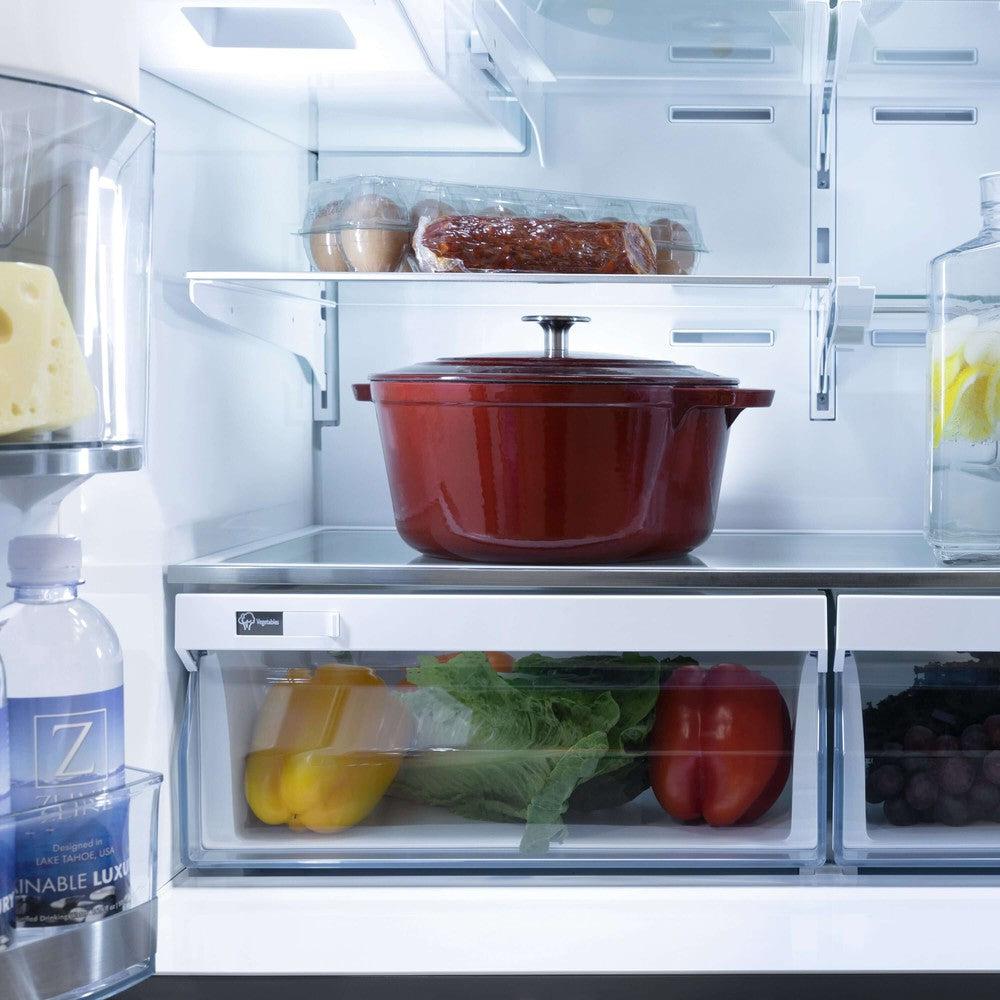 zline-36-in-french-door-refrigerator-21-6-cu-ft-with-water-ice-dispenser-fingerprint-resistant-stainless-steel-champagne-bronze-accents-rfmz-w-36-cb