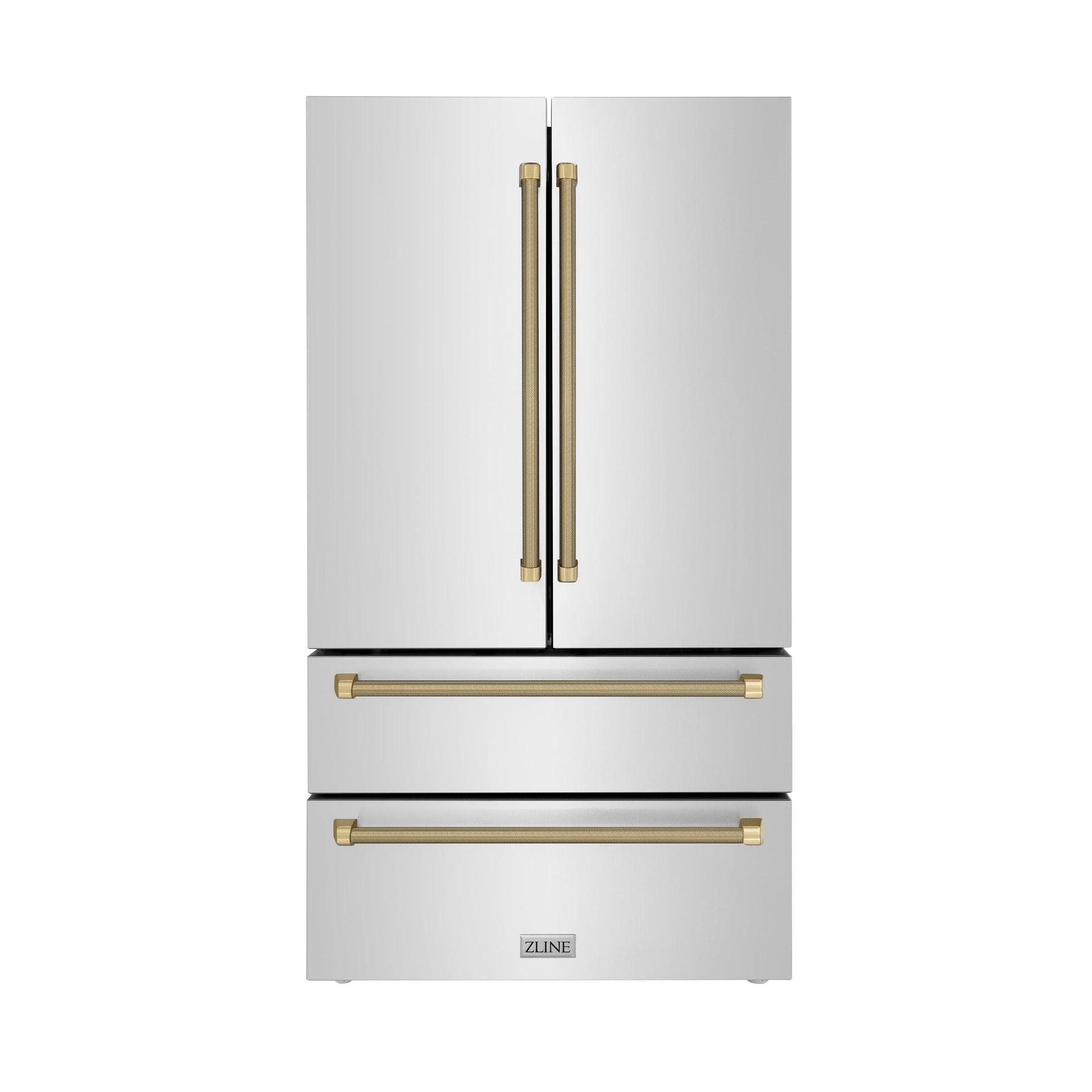 zline-36-in-french-door-refrigerator-22-5-cu-ft-counter-depth-fingerprint-resistant-stainless-steel-ice-maker-champagne-bronze-helix-handles-rfmz-36-kcb