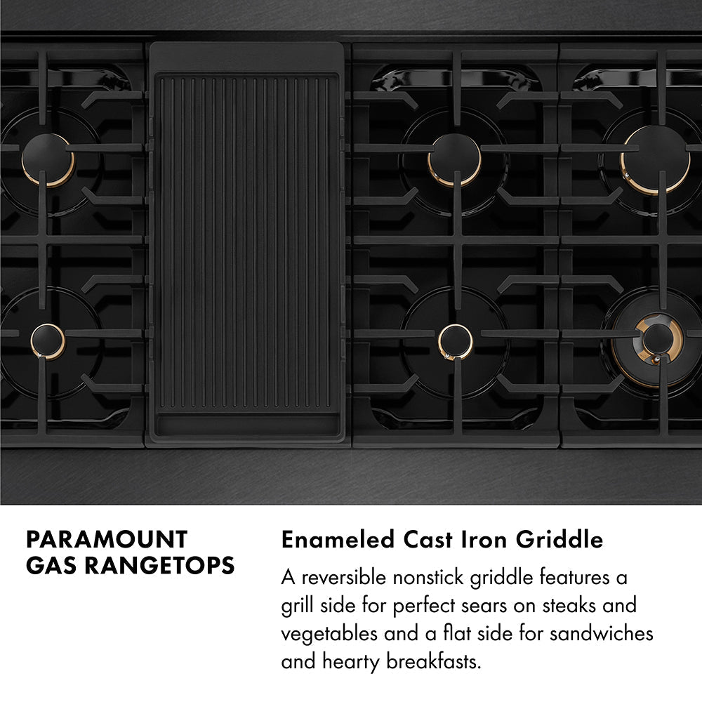 zline-autograph-48-paramount-gas-rangetop-with-8-burners-and-porcelain-cooktop-in-black-satin-with-gold-accents-srtbsz-48-g