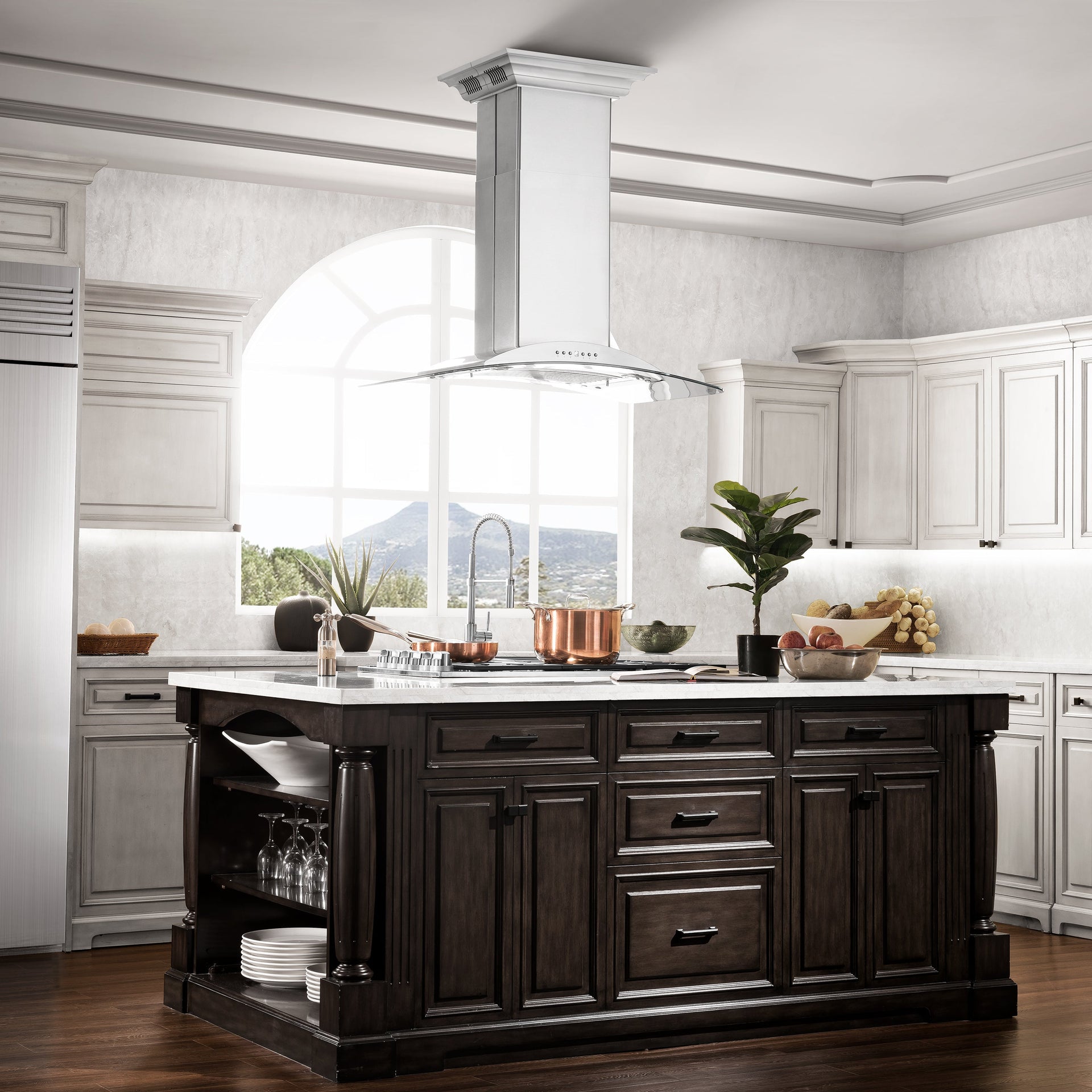 zline-36-in-island-mount-range-hood-400-cfm-stainless-steel-crownsound-bluetooth-speakers-gl9icrn-bt-36